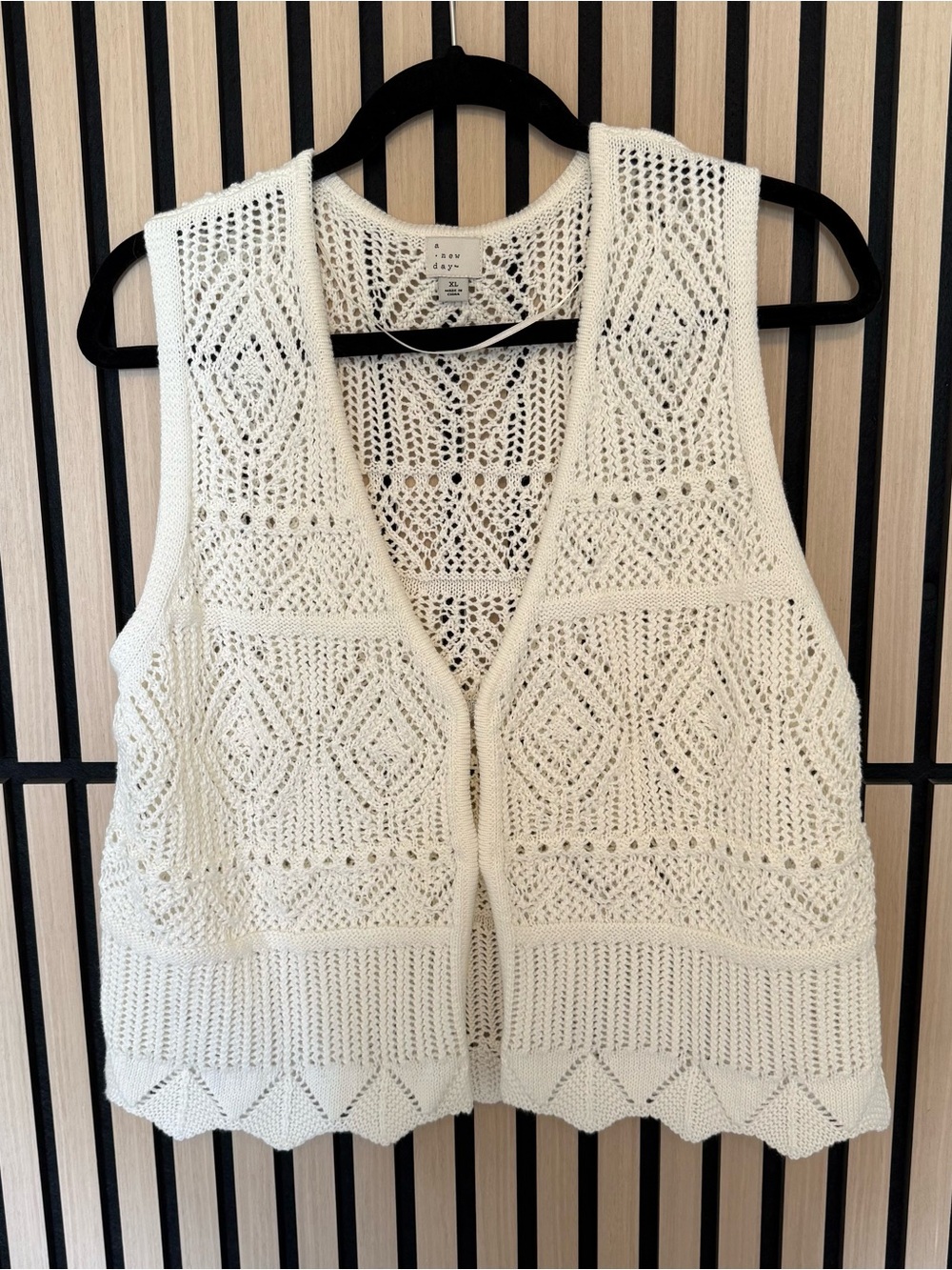 Target Cream Crochet Knit Tank Vest